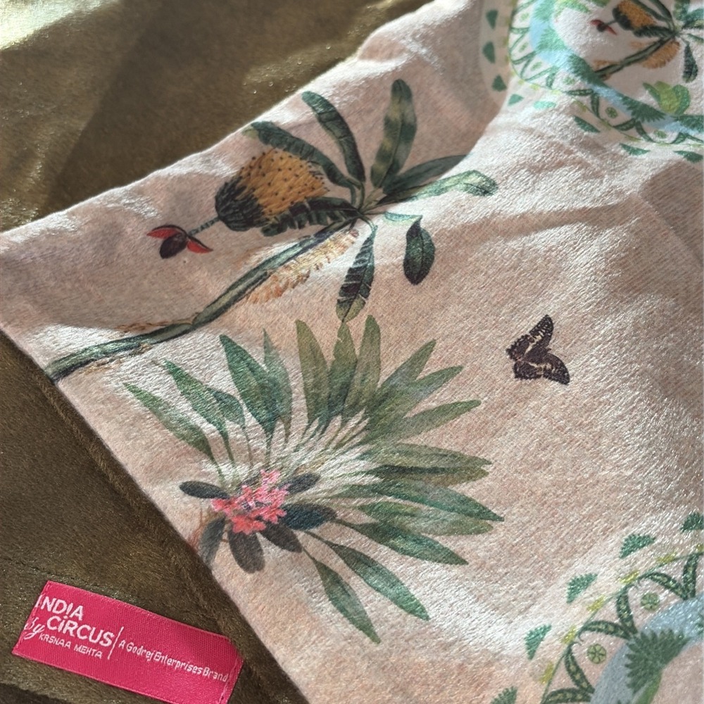 Krsnaa Mehta Tropical Palm Tree Crane Butterfly Botanical Chic Pillow Covers - Picture 11 of 16
